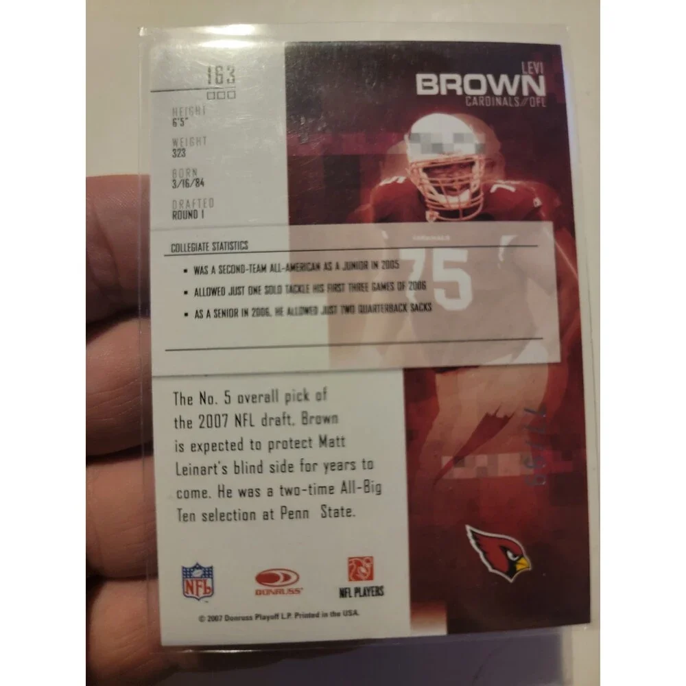 2007 Rookies & Stars Longevity | Levi Brown | /99 | #163 | Cardinals Limited